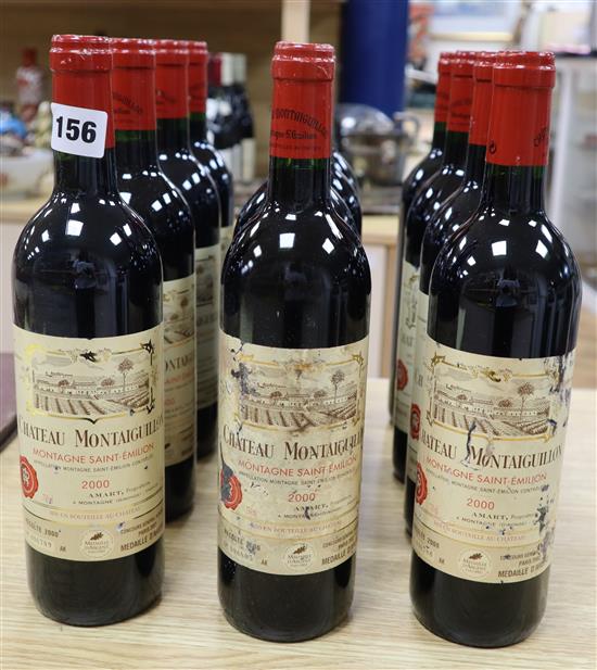 Twelve bottles of Chateau Montaguillon - Montagne St Emilion, 2000